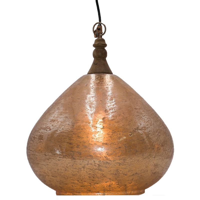 18" Valencia Teardrop Glass Pendant - River of Goods