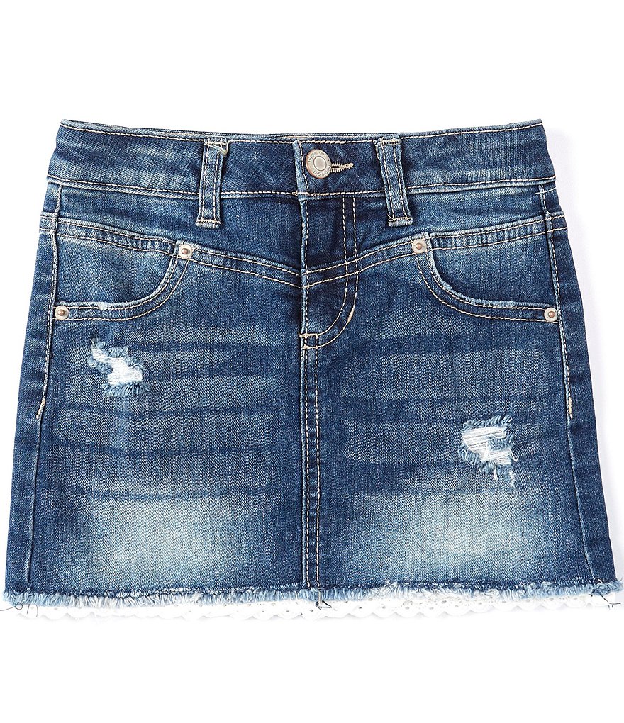 Hippie Girl Little Girls 4-6X Yoke-Front Denim Skort