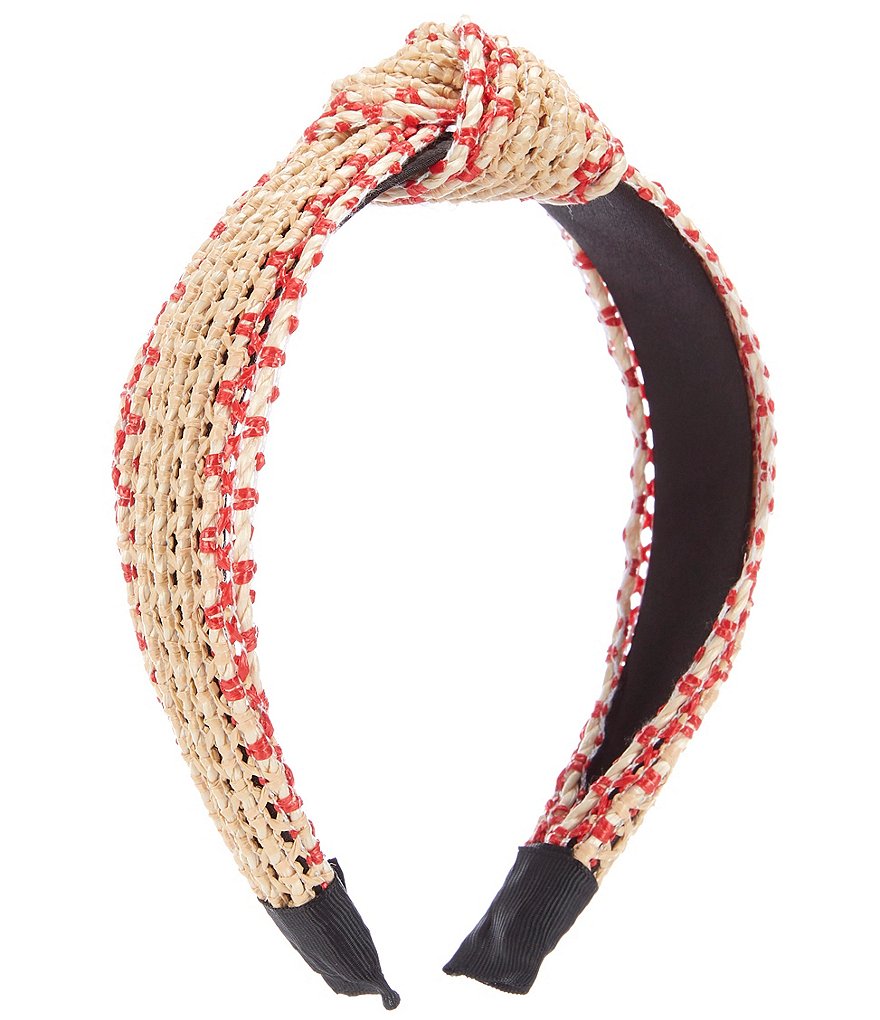 Copper Key Girls Red Raffia Twist Headband