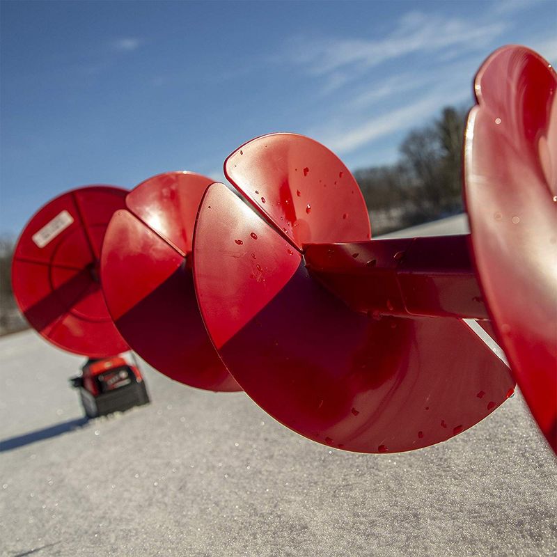 Eskimo 35600 Ice Fishing 8 Inch Steel Blade Pistol Ice Auger Bit Attachment, Red