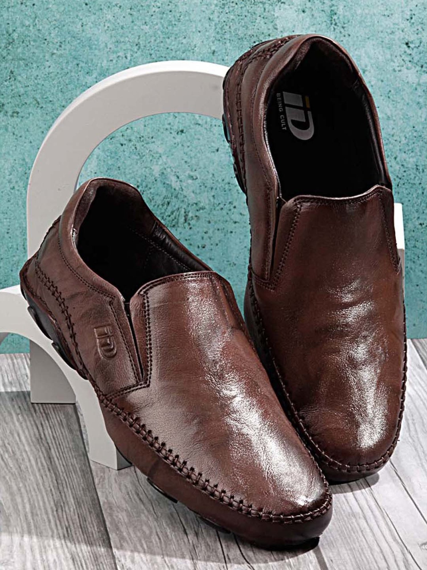 ID Men's Brown Casual Loafers