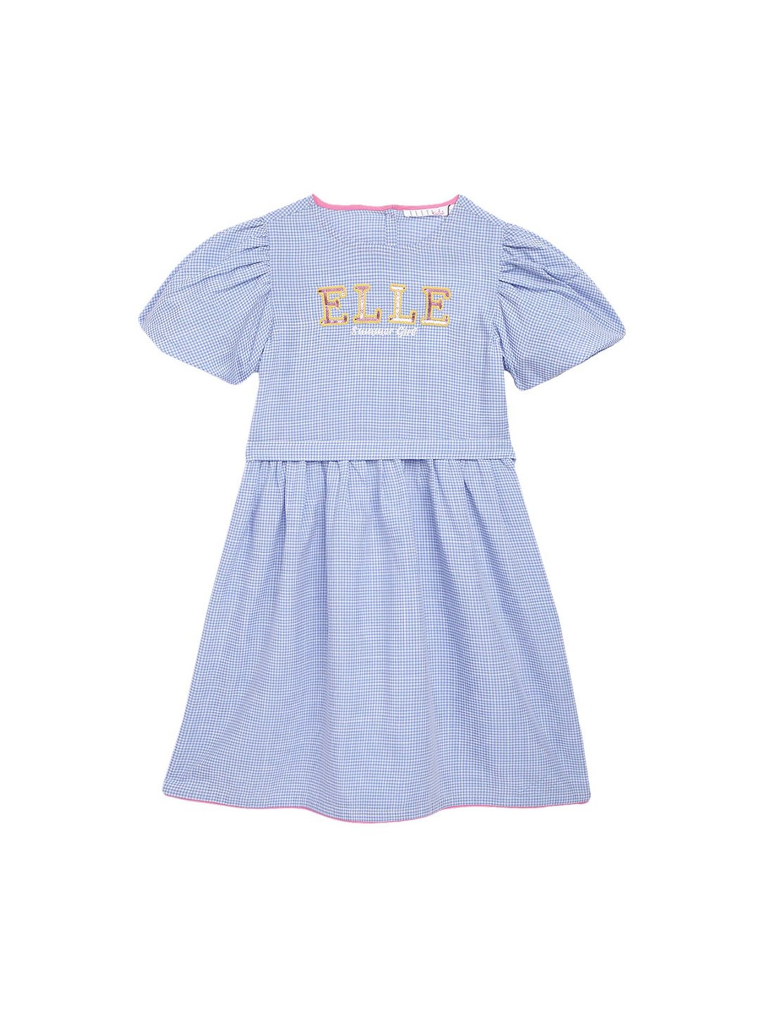 Elle Kids Blue Checks Dress