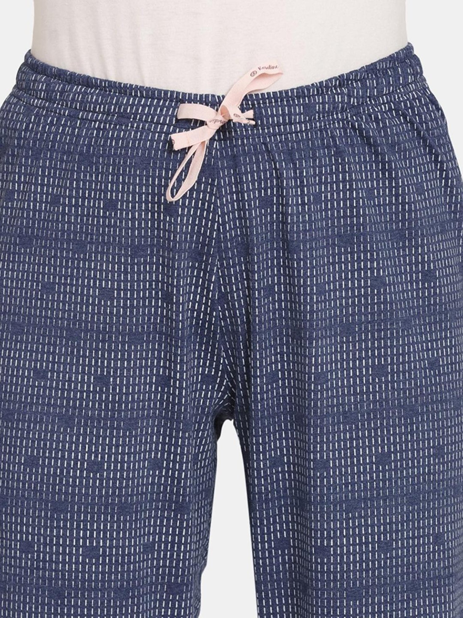 Rosaline by Zivame Navy Printed Pajamas