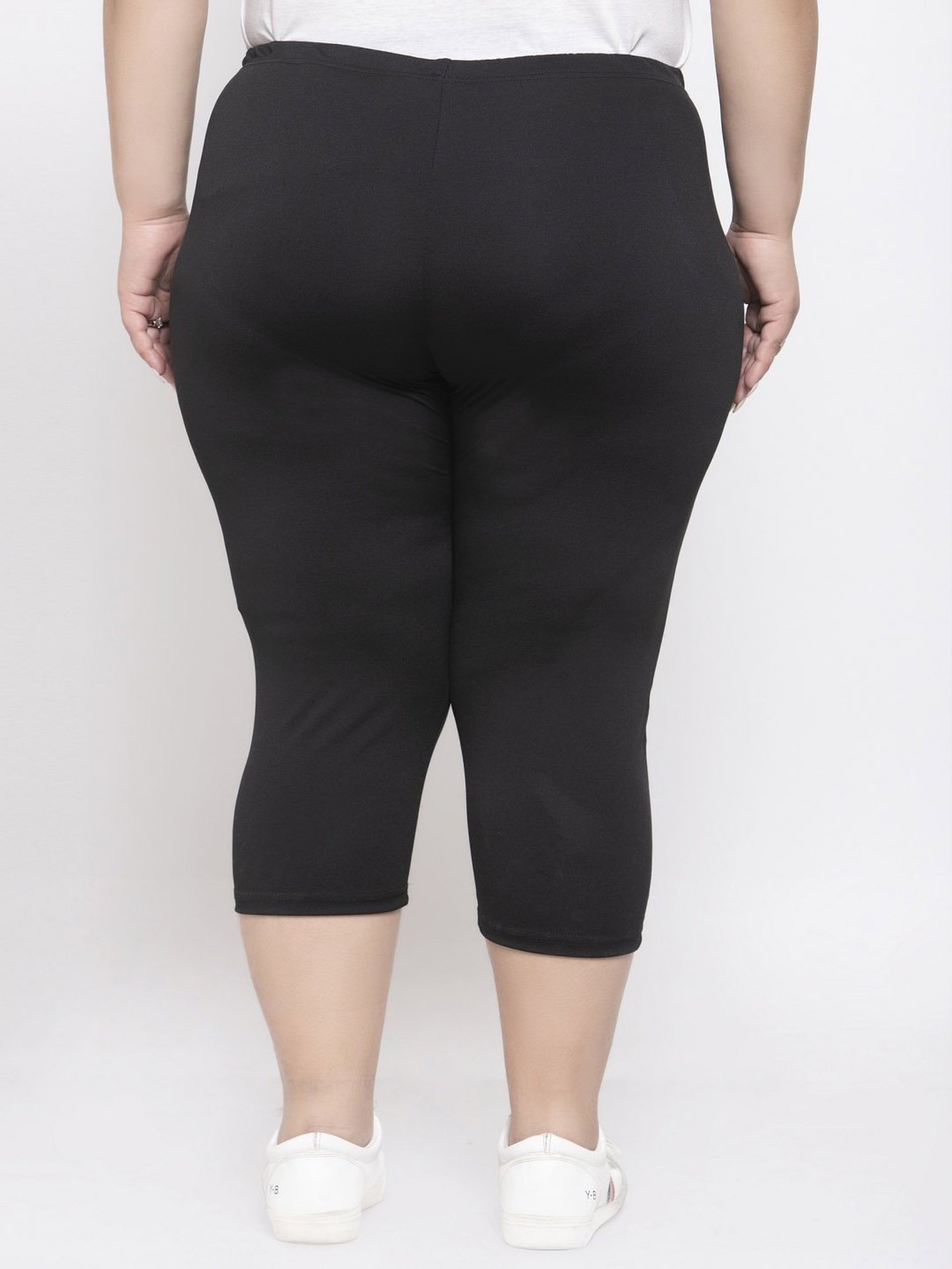 Melon by PlusS Black Regular Fit Capris