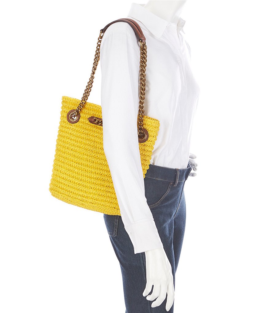 Kurt Geiger London Chelsea Raffia Small Tote Bag