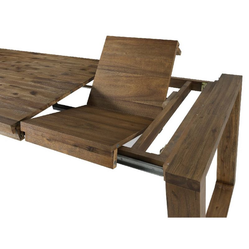 6pc Rasmus Extendable Dining Table Set Chestnut Wire-Brush - Boraam