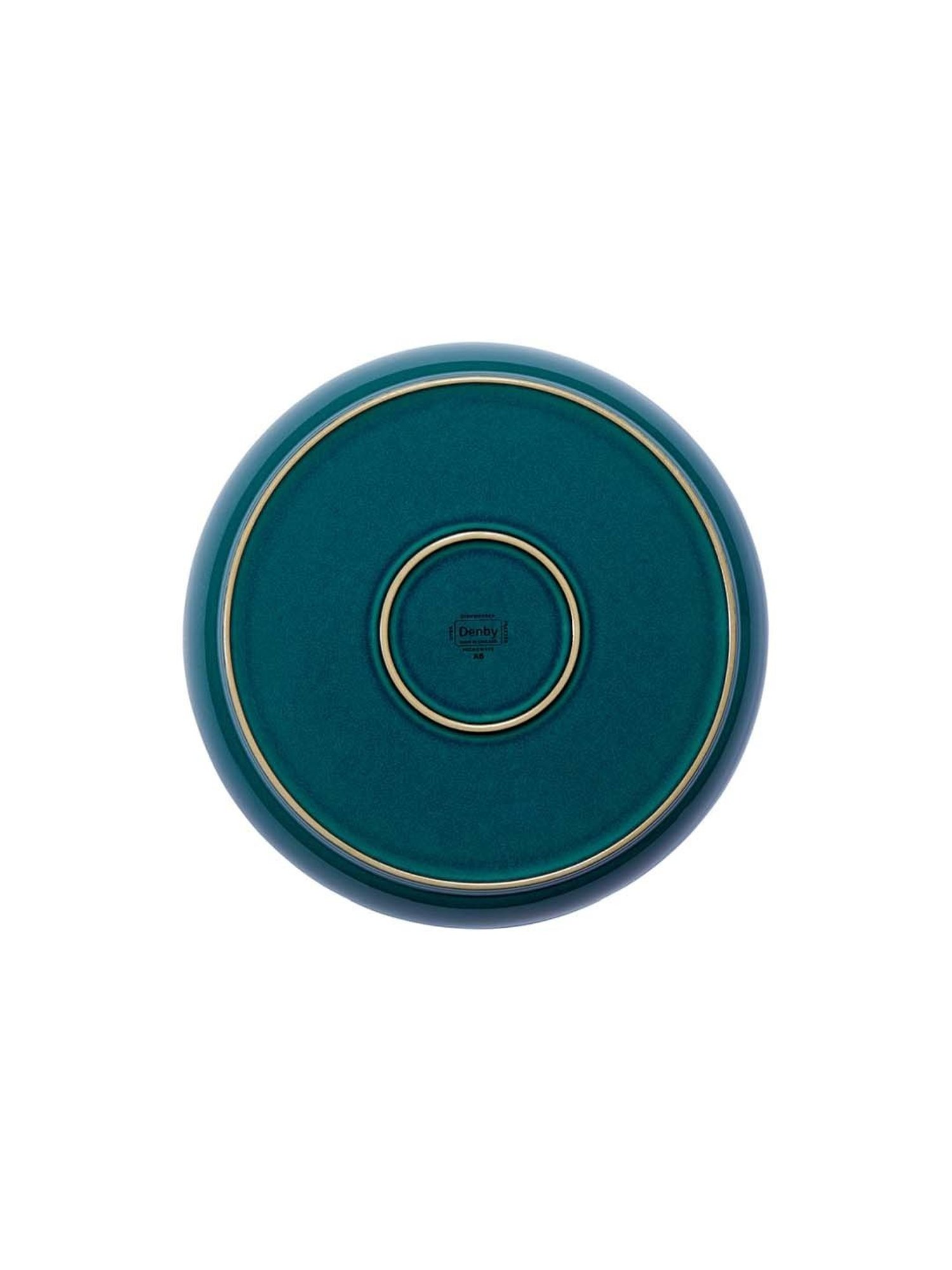 DENBY Greenwich Teal Blue Stoneware 21 cm Medium Plate - Set of 1