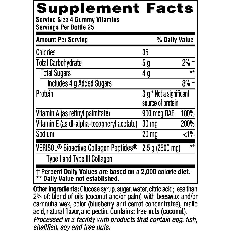 Vitafusion Irresistible Skin Supplement Gummies - 100ct