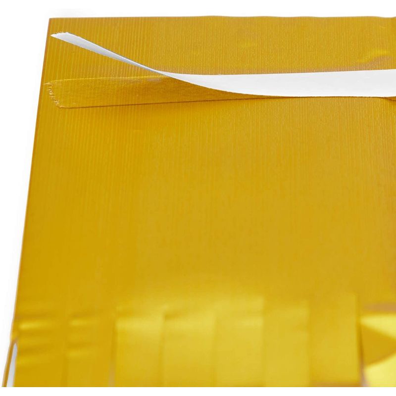 Sparkle and Bash 4 Pack Gold Tinsel Foil Fringe Curtain for Birthday Party Decorations (35 x 94 In)