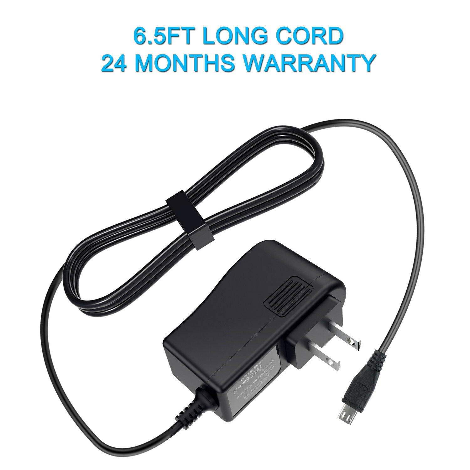 Extra Long 6.5 Ft Ac Adapter Charger Cord For Samsung Galaxy Tab S2 8.0, 9.7