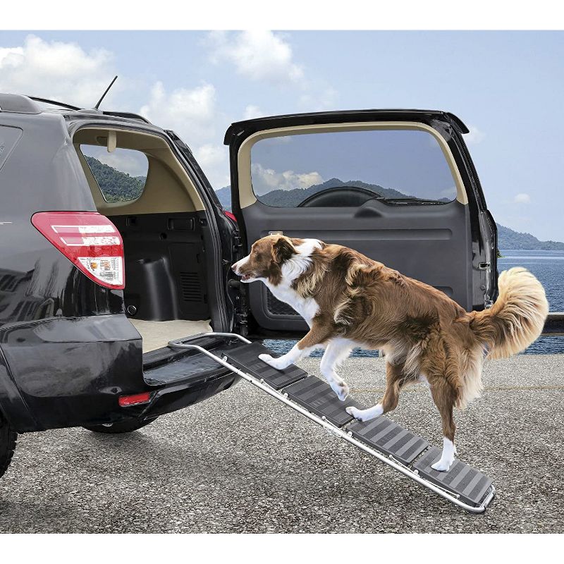 Guardian Gear Portable Compact 30 Inch Tall 150 Pound Max Weight Capacity Convertible 4 Step Metal Pet Stair Ramp