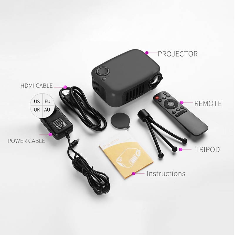 Full HD 1080P LED Smart Home Theater Projector 7000Lumen 3D Video HDMI Dustproof