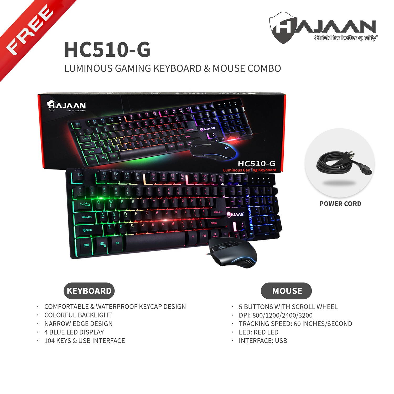 HAJAAN Thunder T50 Gaming Desktop Tower PC - AMD Ryzen 5 3600X Hexa-Core Processor 3.8GHz, 16GB DDR4 RAM, 512GB SSD+1TB HDD, Nvidia GeForce GTX 1650 4GB, WIFI Windows 10 Home, NEW