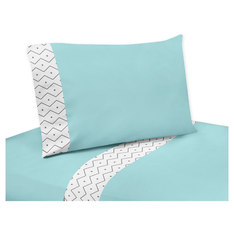 Blue & Green Mod Dinosaur Bedding Set (Toddler) - Sweet Jojo Designs