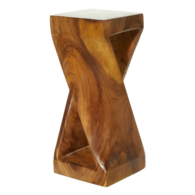 Suar Wood Square Accent Table Brown - Olivia & May