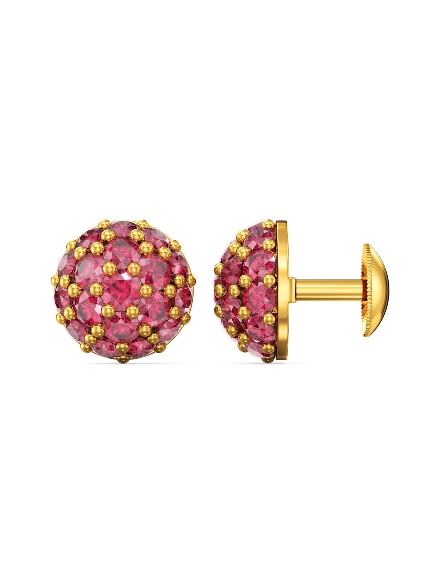 Joyalukkas 22k Gold Sparkle Stud Earrings for Women