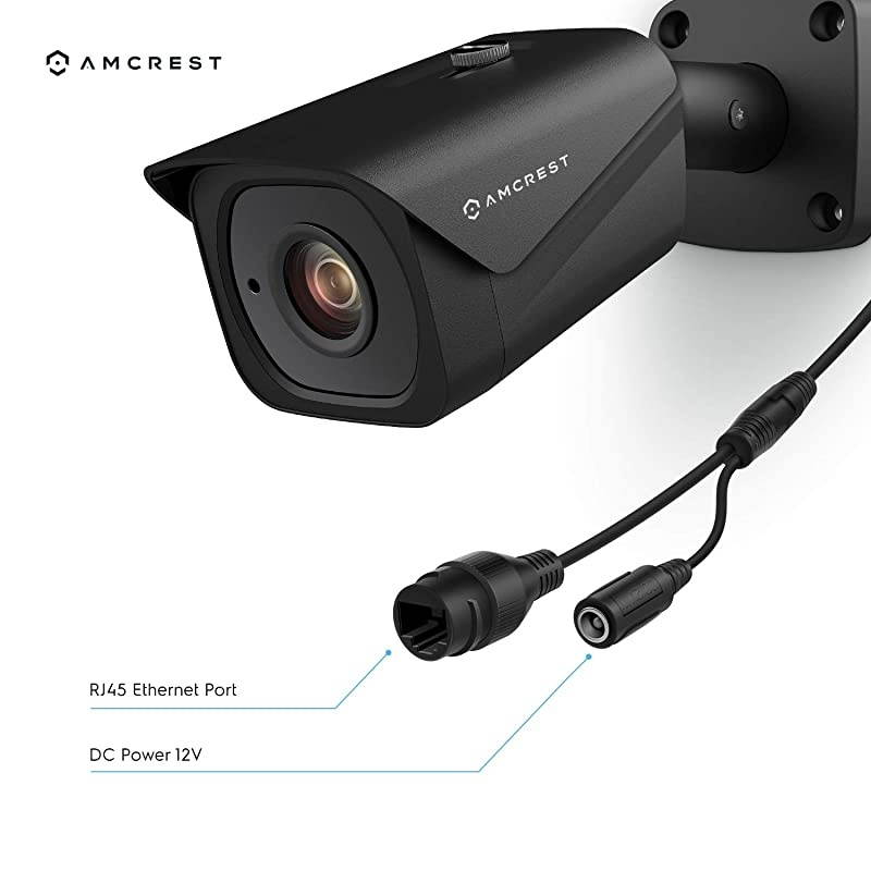 4K Security Camera System w/ 4K 8CH PoE NVR, (4) x 4K (8-Megapixel) IP67 Weatherproof Metal Bullet POE IP Cameras, 2.8mm Lens, Pre-Installed 2TB Hard Drive, NV4108E-HS-IP8M-2496EB4-2TB (Black)