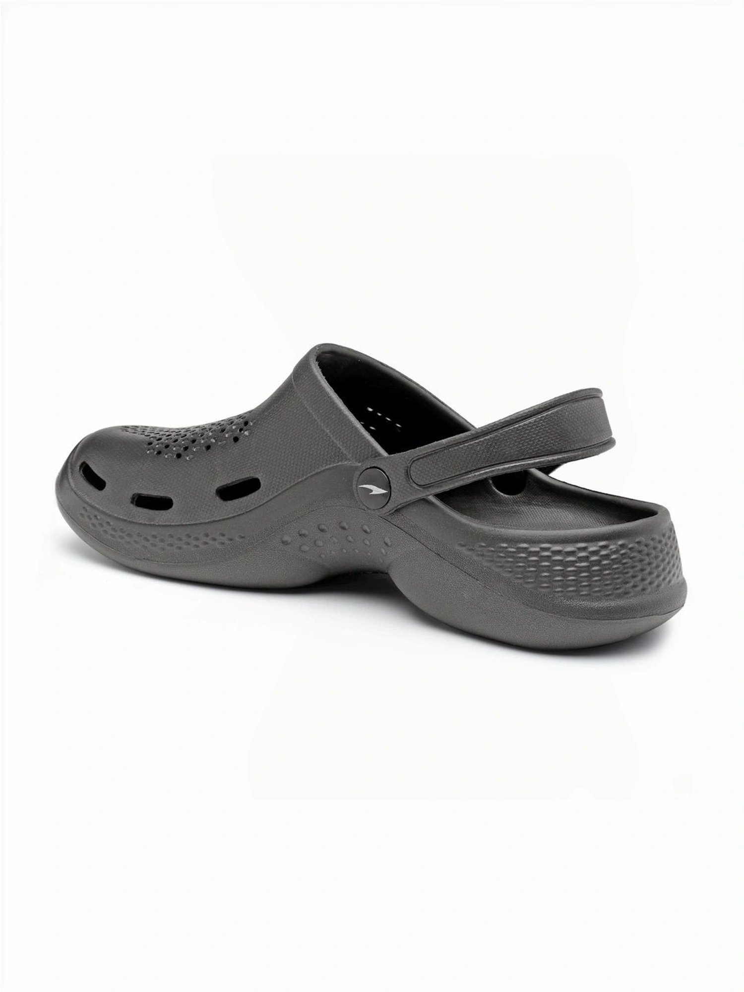 Asian Men's Smoke Grey Back Strap Clogs
