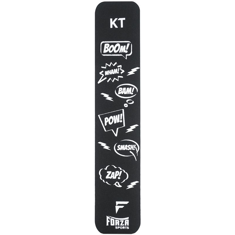 KT Tape x Forza Sports Cotton 10" Precut Kinesiology Tape, 20 Strips, Comic Book