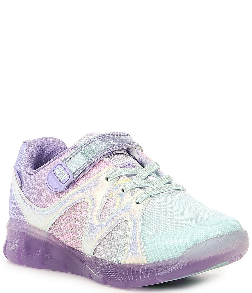 Stride Rite Girls' Pur Lighted Mermaid Made2Play Washable Sneakers (Youth)