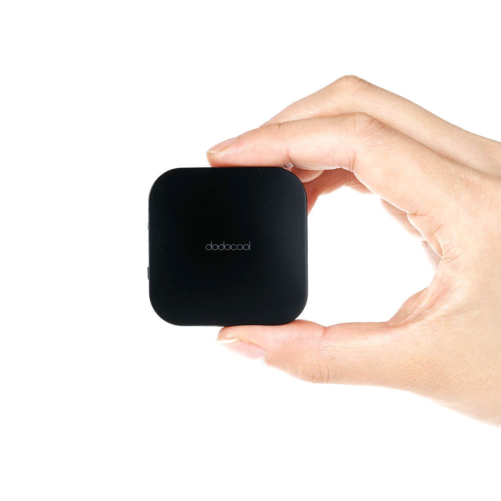 dodocool Portable Mini 2-in-1 Rechargeable Wireless Transmitter Receiver - Black