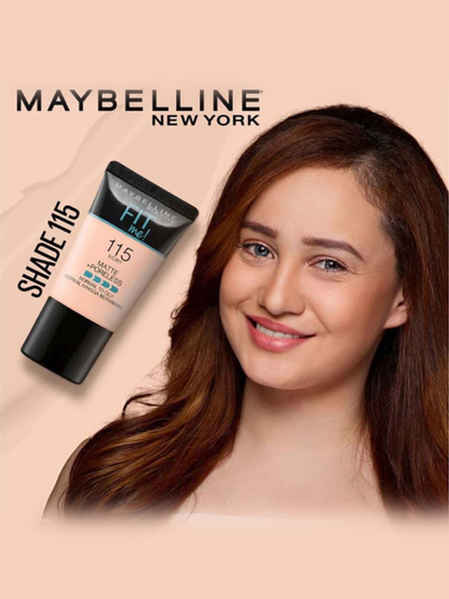 Maybelline New York Fit Me Matte+Poreless Liquid Foundation 115 Ivory - 18 ml