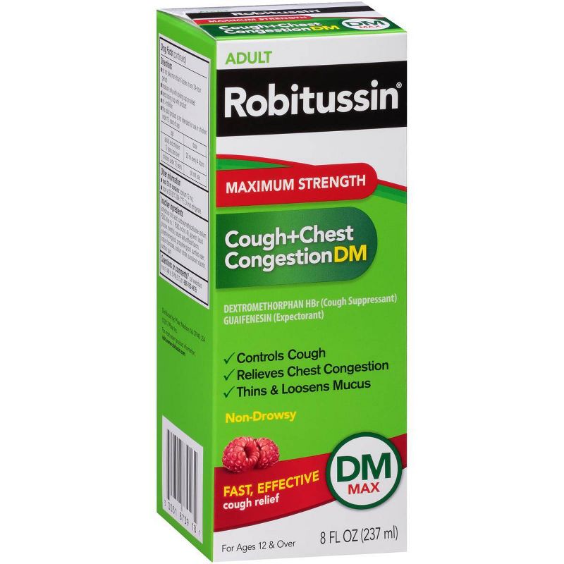 Robitussin Cough + Congestion DM Max Syrup - Dextromethorphan - 8 fl oz