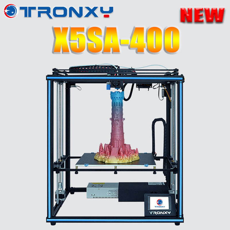 TRONXY 3D printer X5SA-400 Large size and High precision, Power failure resume print, 3.5inch Full Color Touch Screen, US