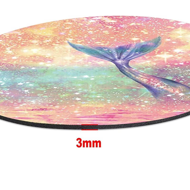 Mouse Pad Mousepad NonSlip Rubber Gaming Mouse Pad Round Mouse Pads for Computers Laptop Mermaid