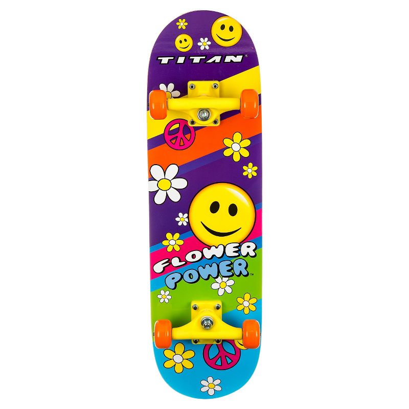 TITAN 9262 Flower Power Princess Complete 28" Girls' Skateboard