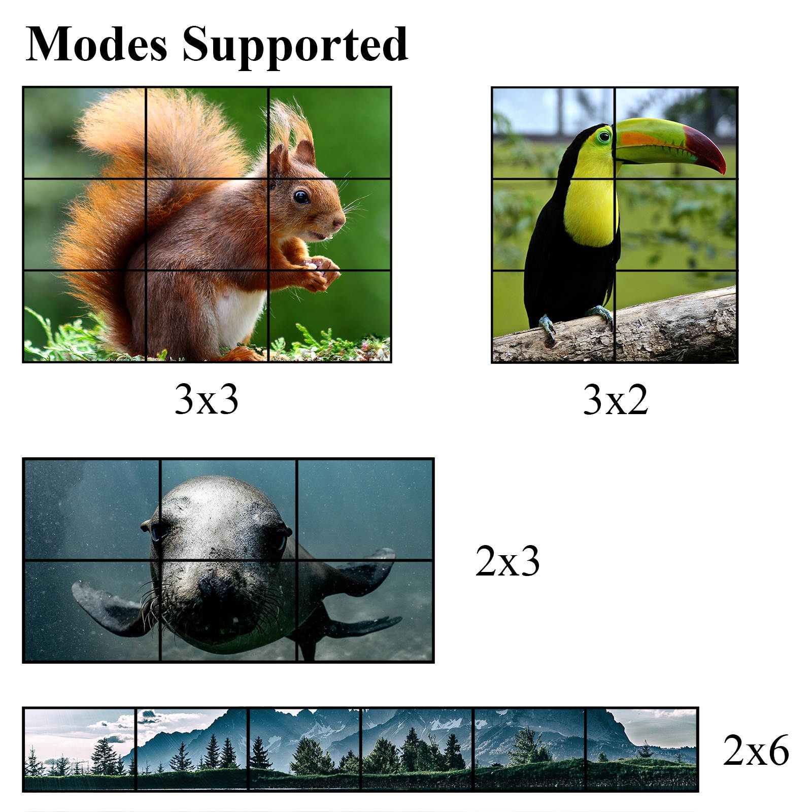 Video Wall Controller 4K 3840x2160@60Hz HDMI 2.0, HDMI 1.4, DP1.2 Inputs with 9 HDMI Outputs for TV Splicing, Support 3x3,3x2,2x3,5x1,6x1,1x6 Display and 180 Degree Rotate