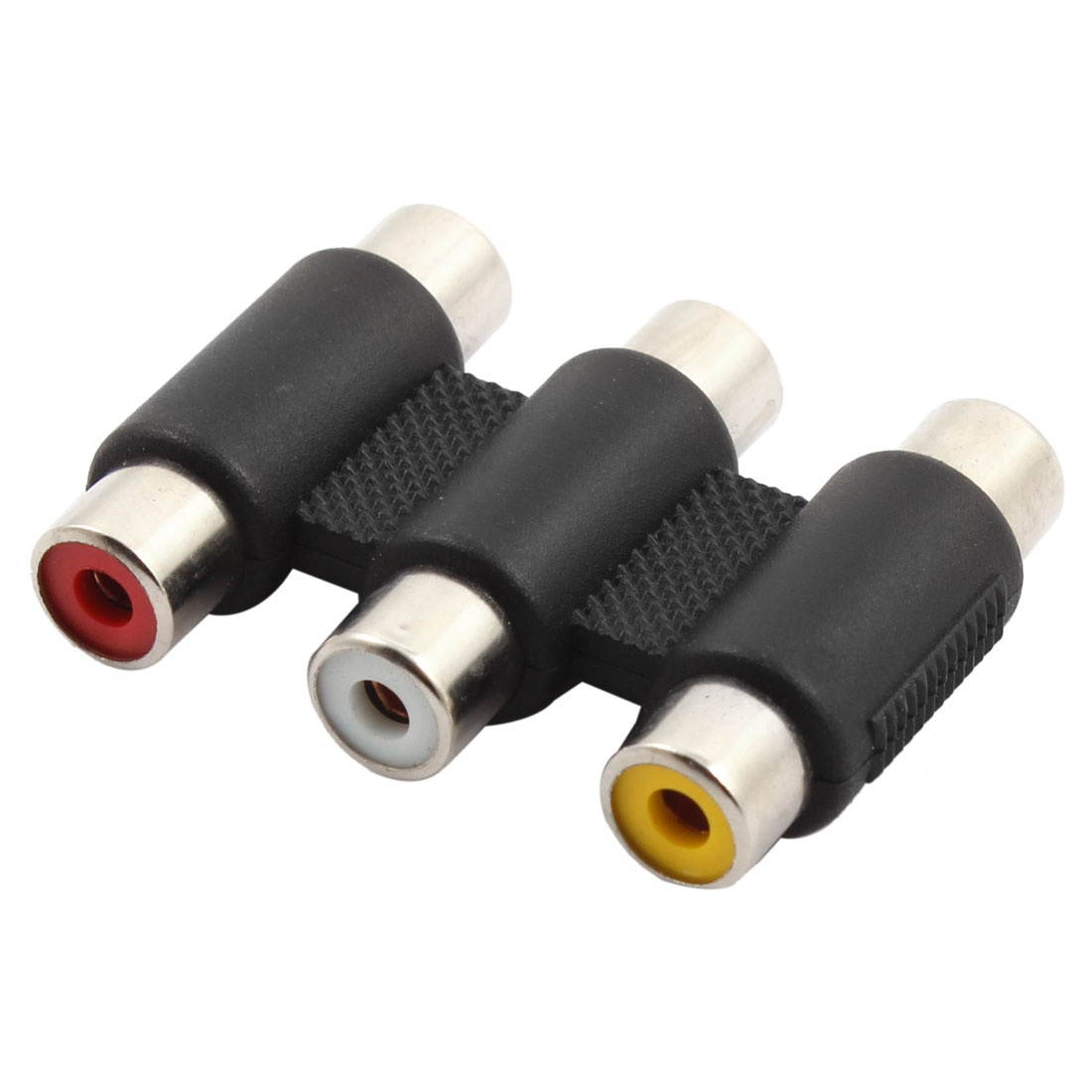 Universal 3 RCA Female to 3 RCA Female Plug Audio Cable Coupler Connector