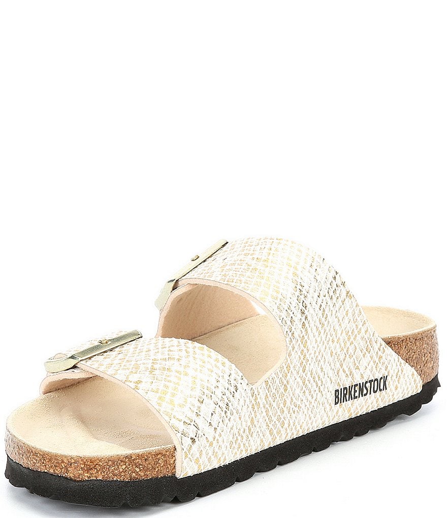 Birkenstock Women's Arizona Python Embossed Double Buckle Sandals