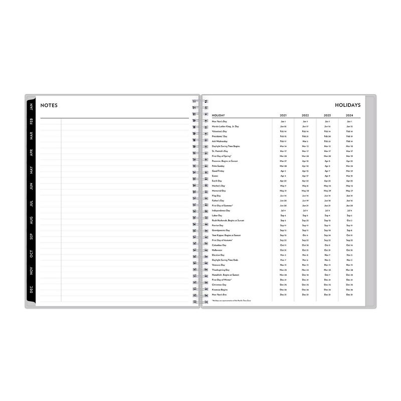 Undated Blue Sky Planner PP 8.5x11 VertAppt Wkly/Mthly Wirebound - Solid Periwinkle