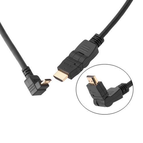 Pearstone 3' Swiveling HDMI to Right-Angle Mini HDMI Cable