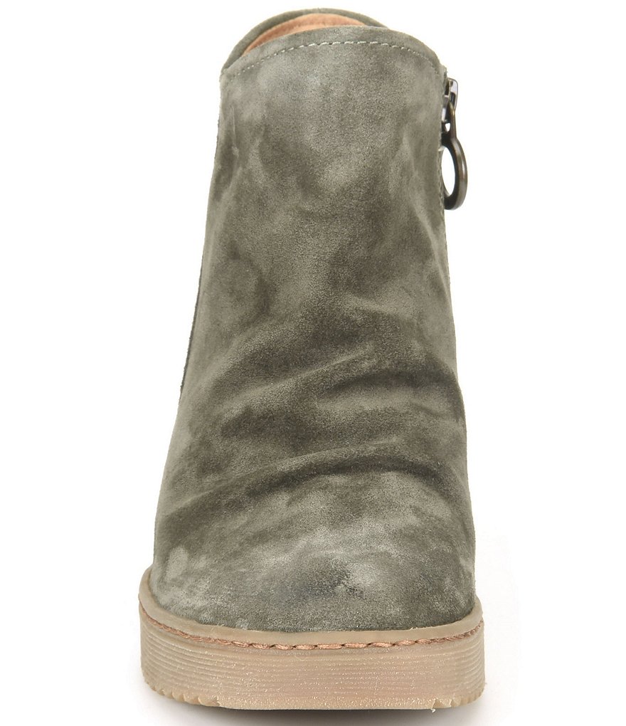 Sofft Siri Waterproof Suede Wedge Ankle Booties