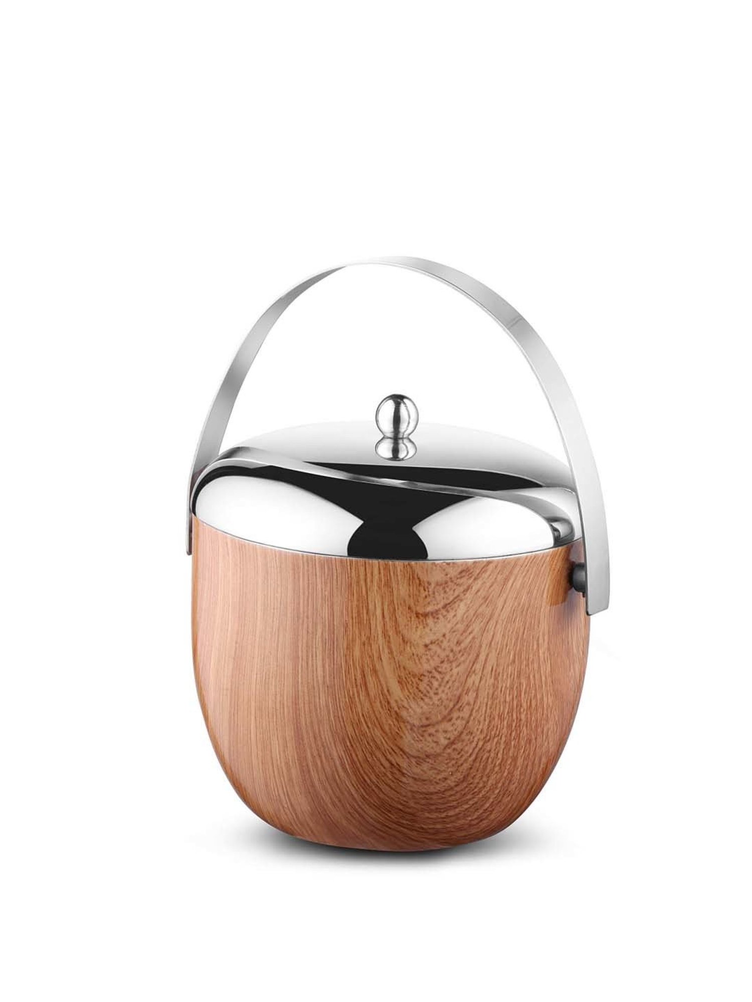 FnS Silver Stainless Steel Ice Bucket (1.25 L)