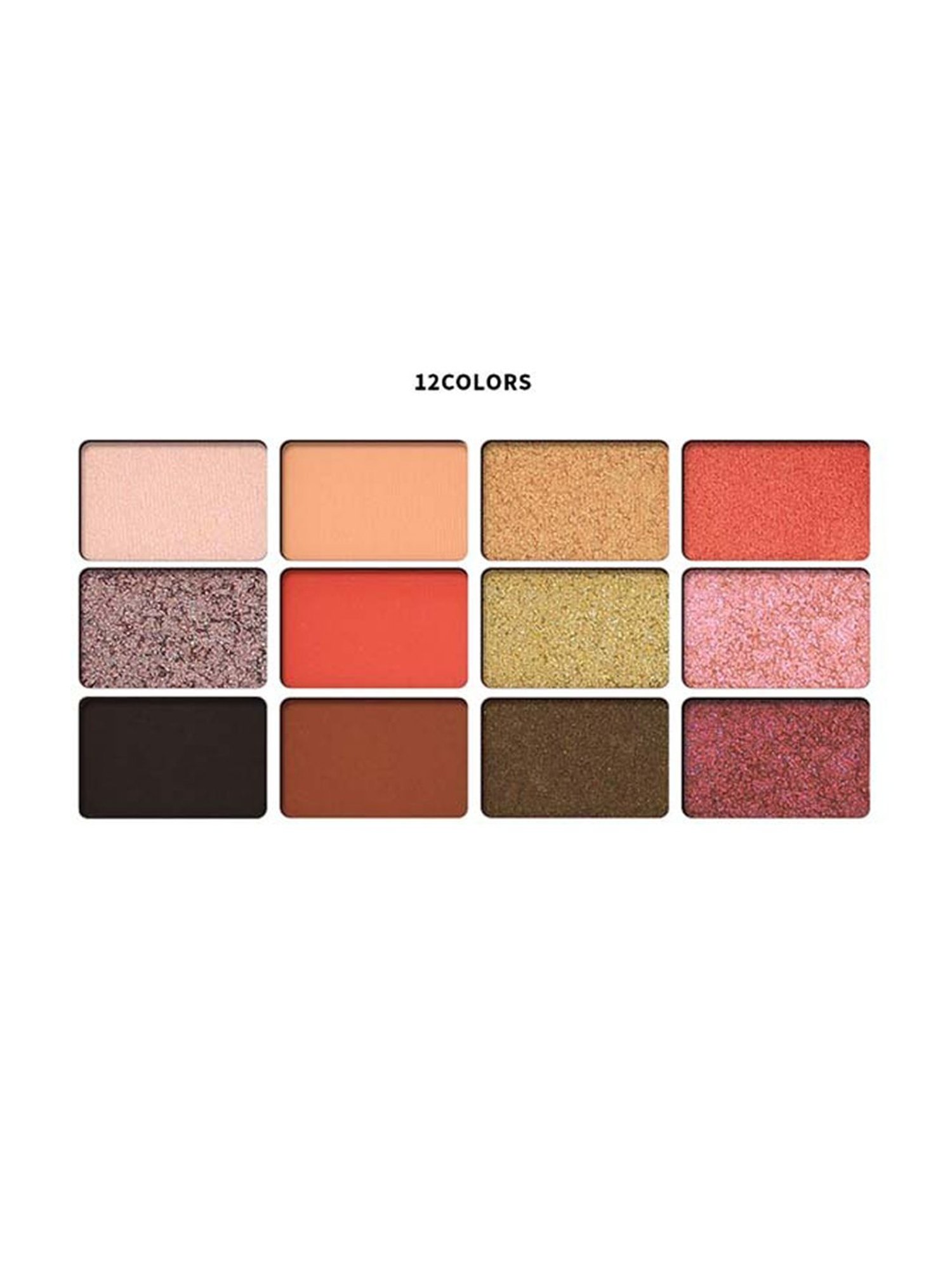 CHARMACY Milano Eyeshadow 12 Colors Palette - 10 gm