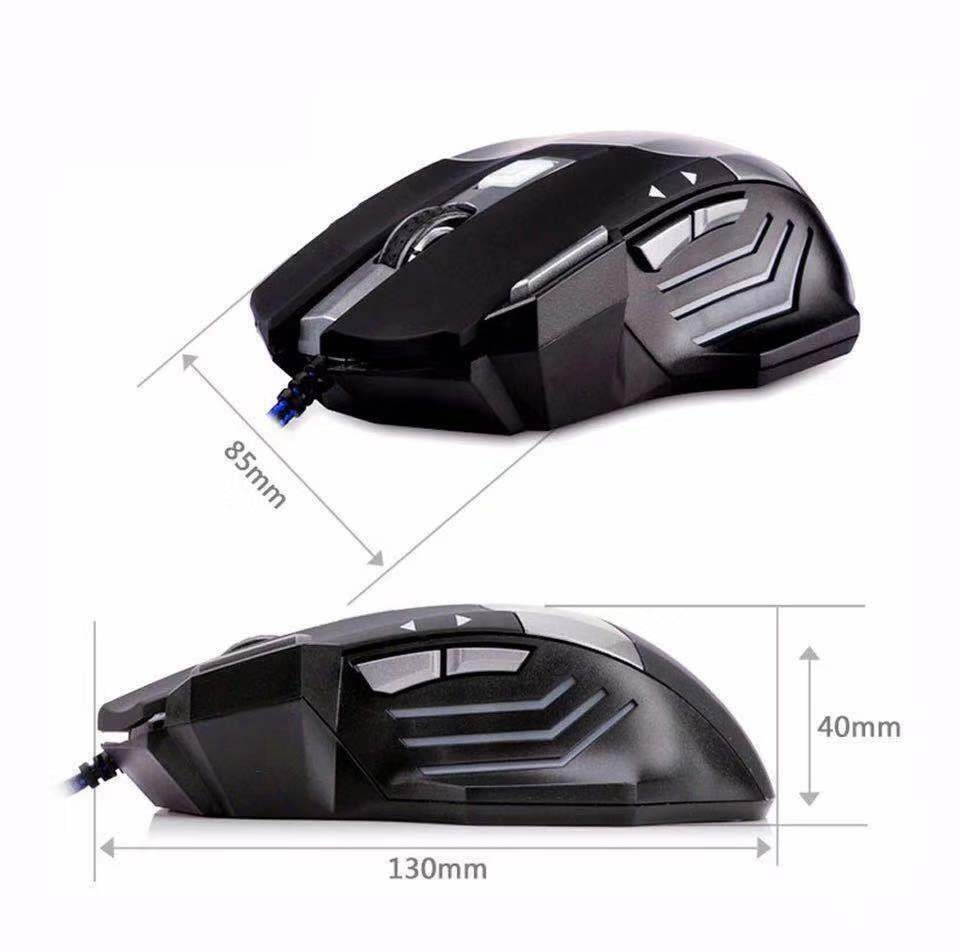 Gaming Mouse 7 Button USB Wired LED Breathing Fire Button 3200 DPI Laptop PC