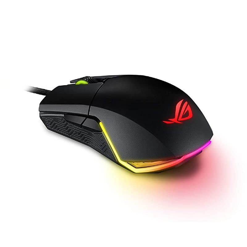 Optical Gaming Mouse ROG Pugio | Ergonomic amp Truly Ambidextrous PC Gaming Mouse | Configurable amp Swappable Side Buttons | 7200 DPI Optical Sensor | Aura Sync RGB ROG Armoury II