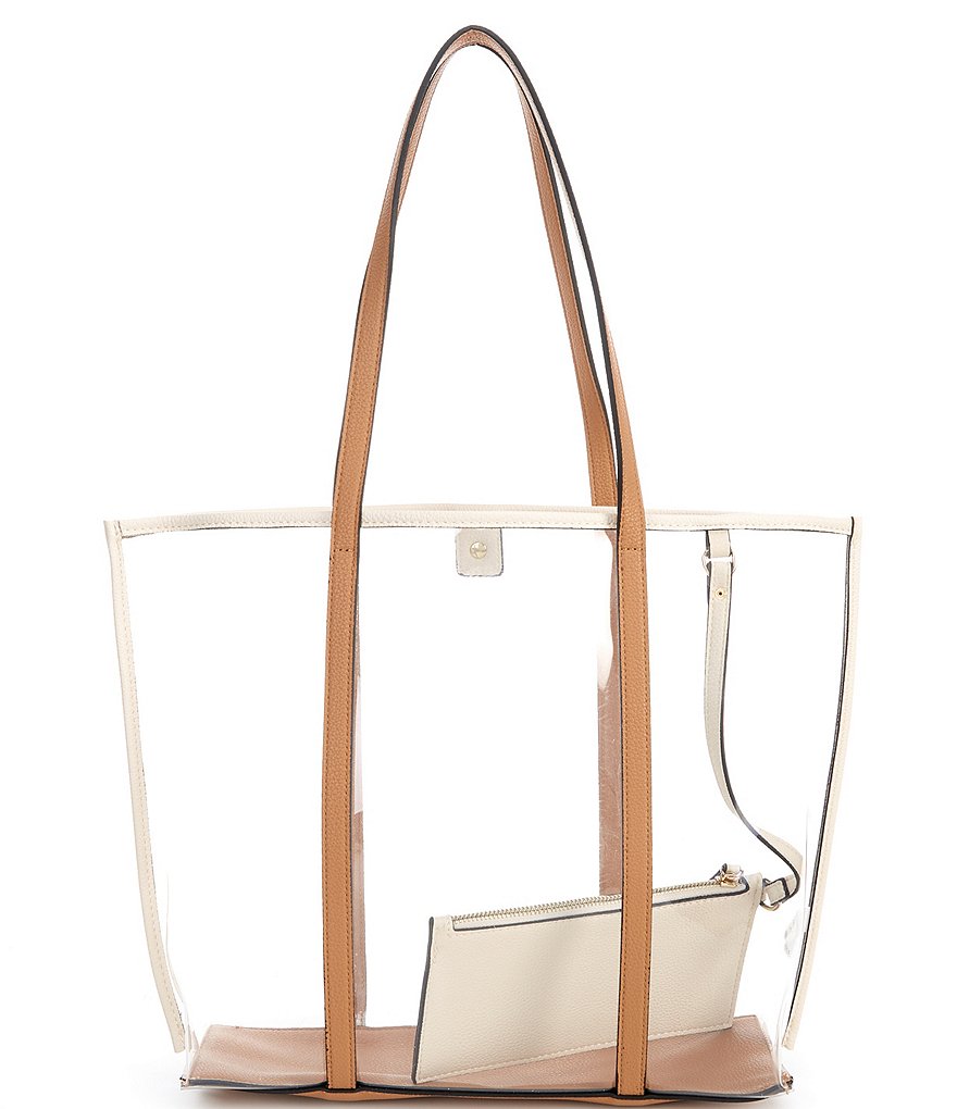 Kate Landry Clear Colorblock Block Tote Bag