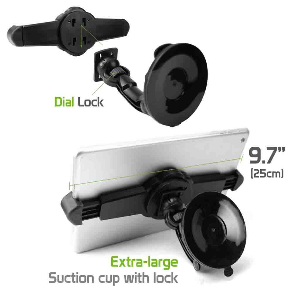 Cellet Car Windshield Mount Holder w/ Extra Large Suction Cup for Tablets