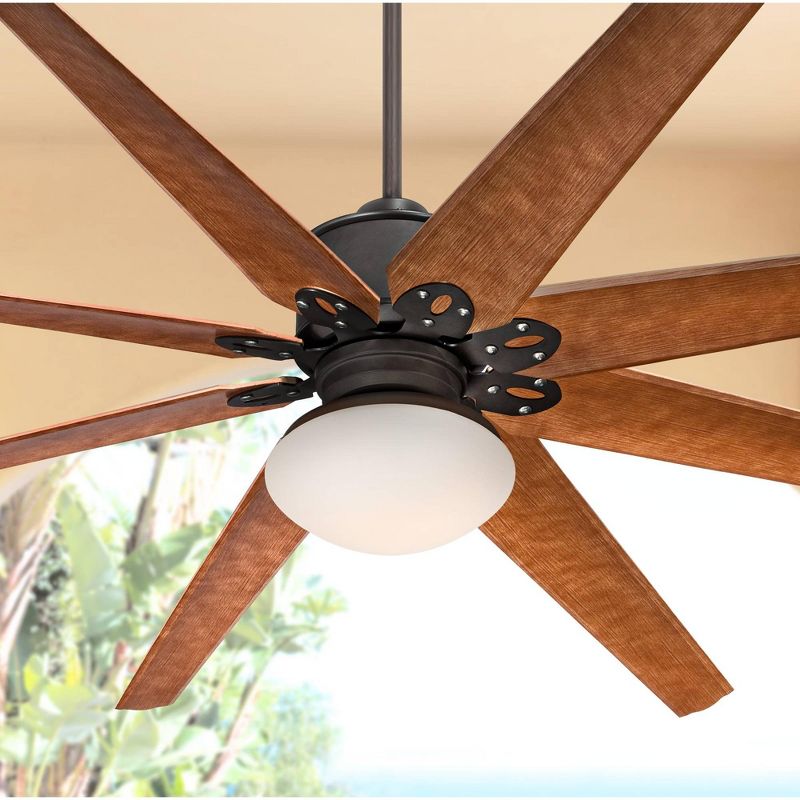 52" LED Antique Crystal Lighted Ceiling Fan White/Champagne - River of Goods