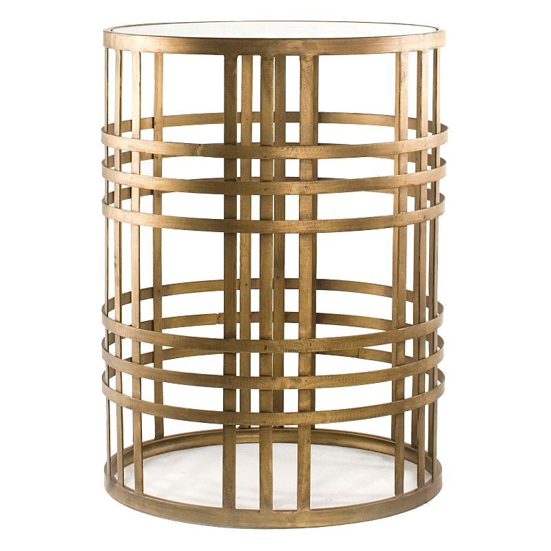 Woven Brass Side Table Brass - FirsTime
