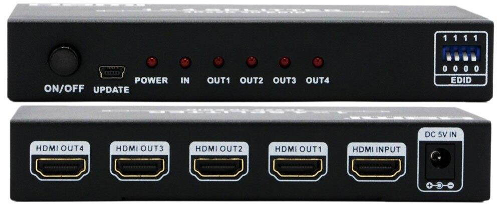 4K WolfPack 1x4 HDMI Splitter w/16-EDID Modes For Problem Installs With 1-Year Warranty