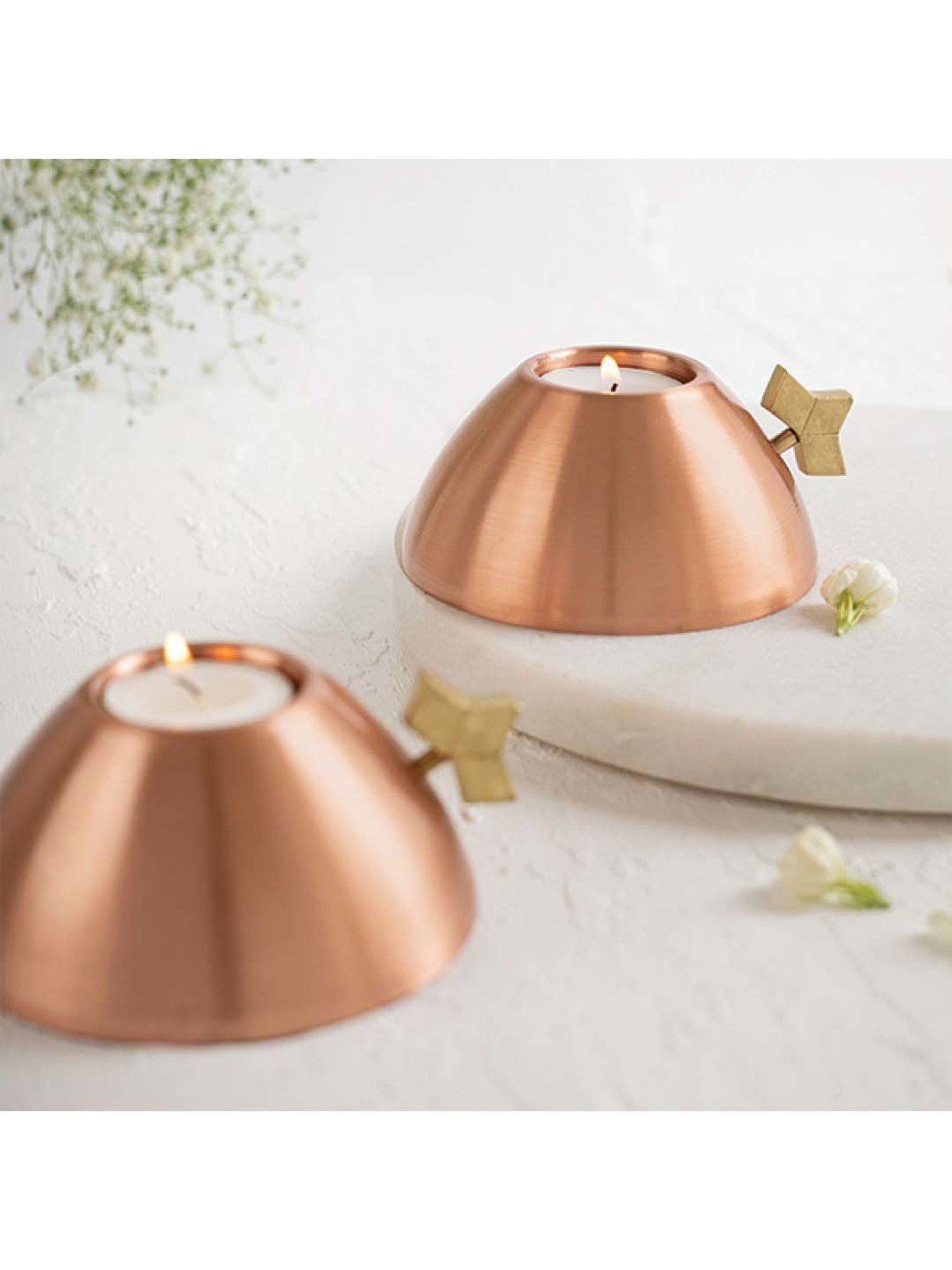 COPPRE Kaju Brown Copper Diwali Tealight