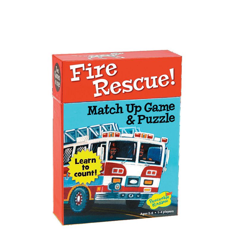 MindWare Fire Rescue Numbers Match Up Game - Early Learning - 48 Pieces