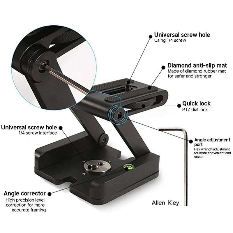 Camera Tripod Action Fluid Drag Pan Head,360 Degree Rotation for Tripod Compatible with Canon Nikon Sony DSLR Camera Camcorder Shooting Filming