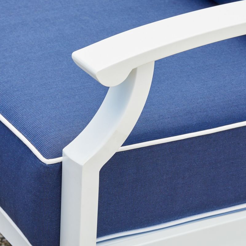 7pc Bridgeport Coastal Dining Set Blue - Royal Garden