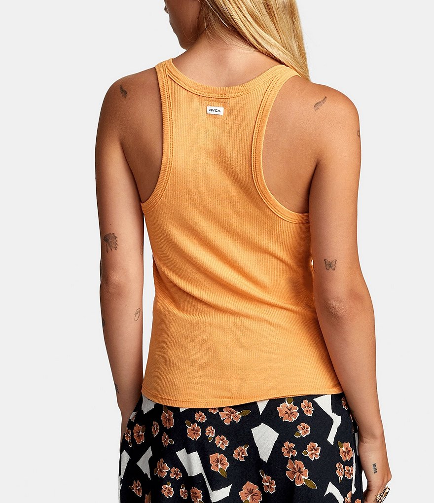 RVCA Century Sleeveless Rib-Knit Tank Top